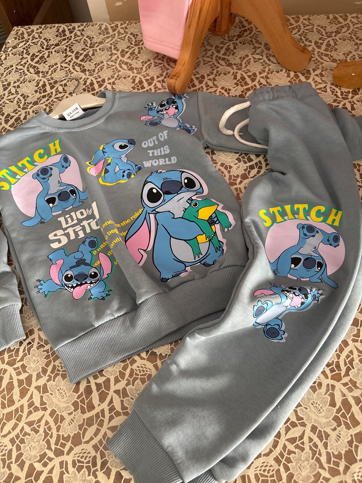 Ensemble garçon motif stitch 