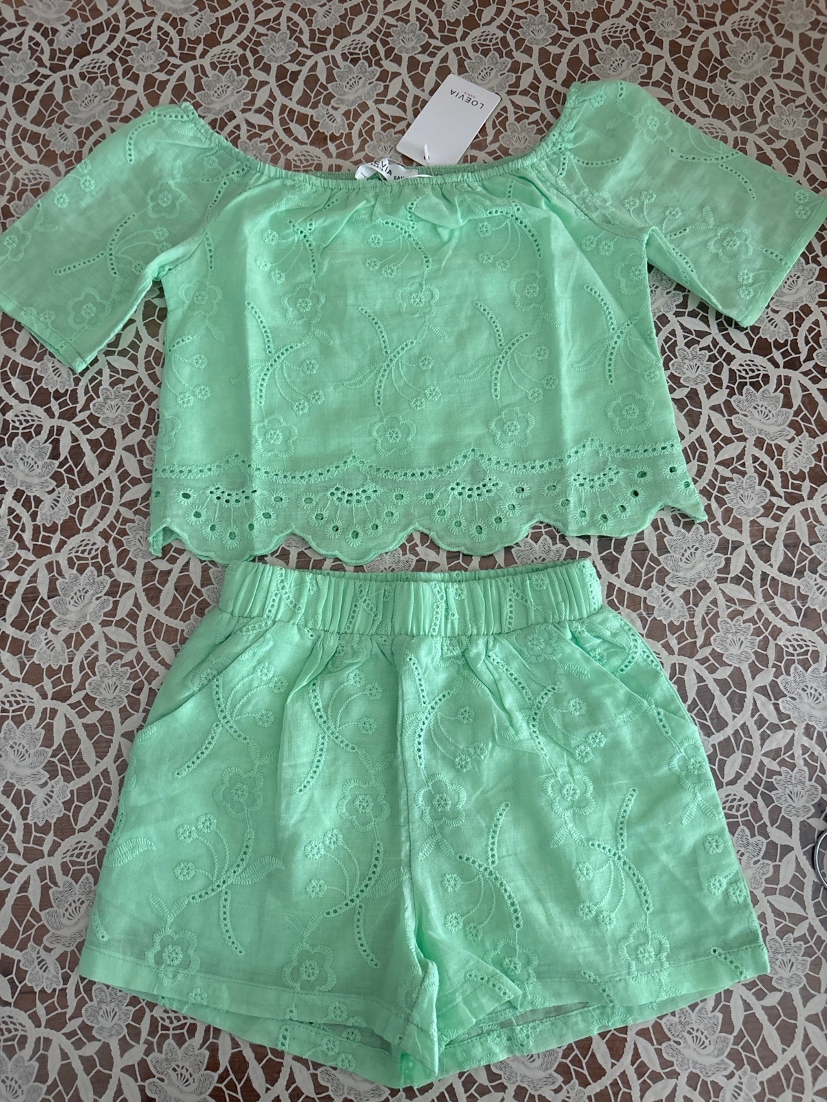 Ensemble vert pistach 