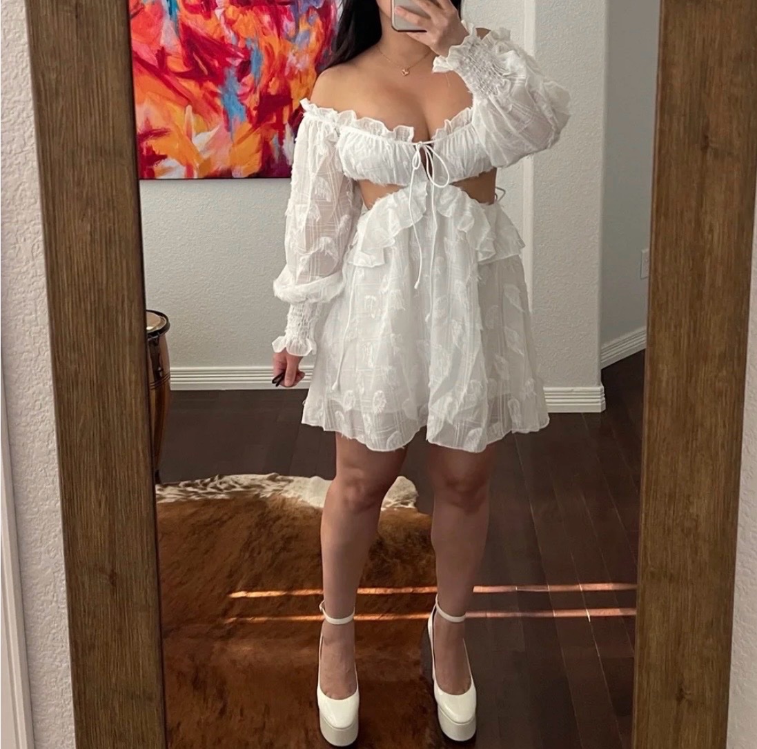 Robe blanche style bohème