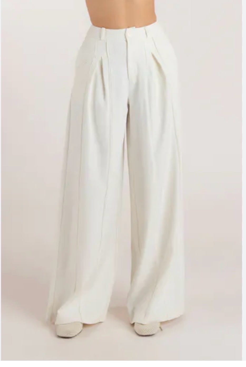 Pantalon blanc taille L H&M