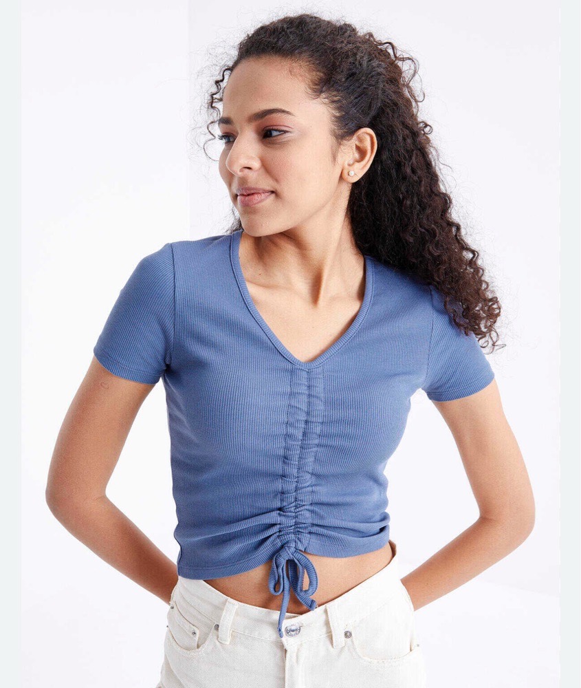 Top bleue taille S