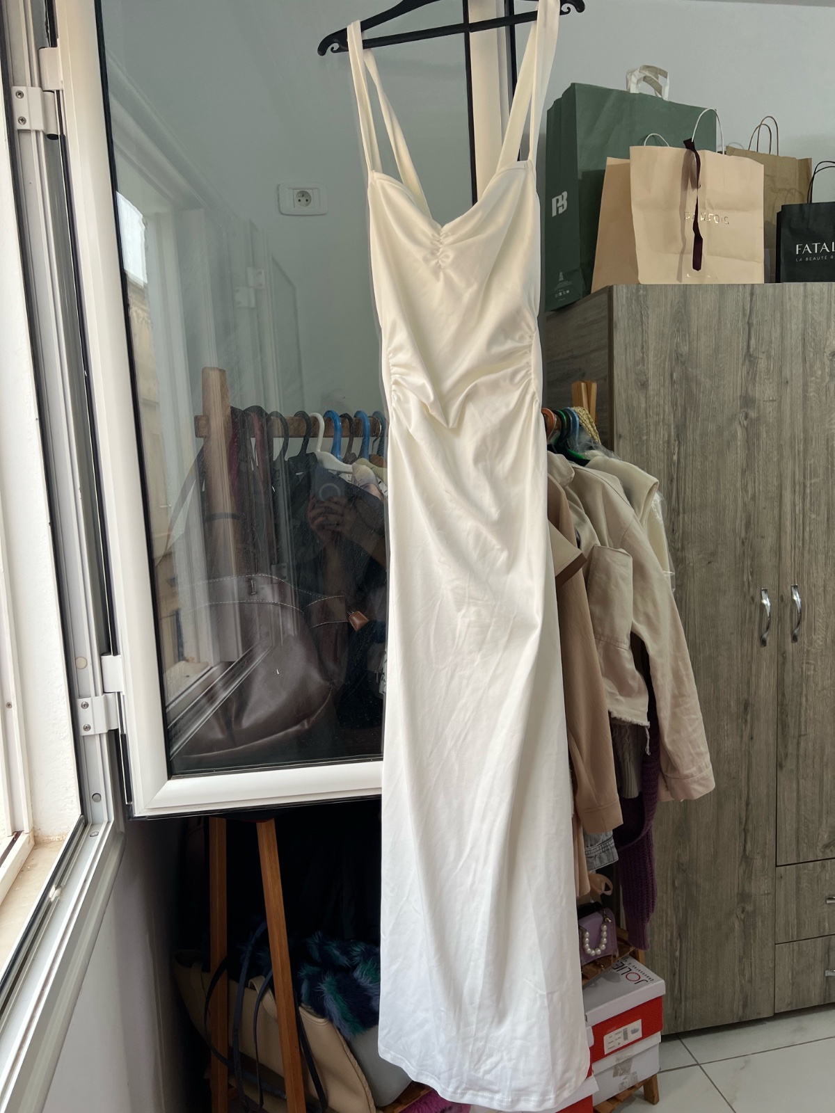 Robe blanche longue taille S/M