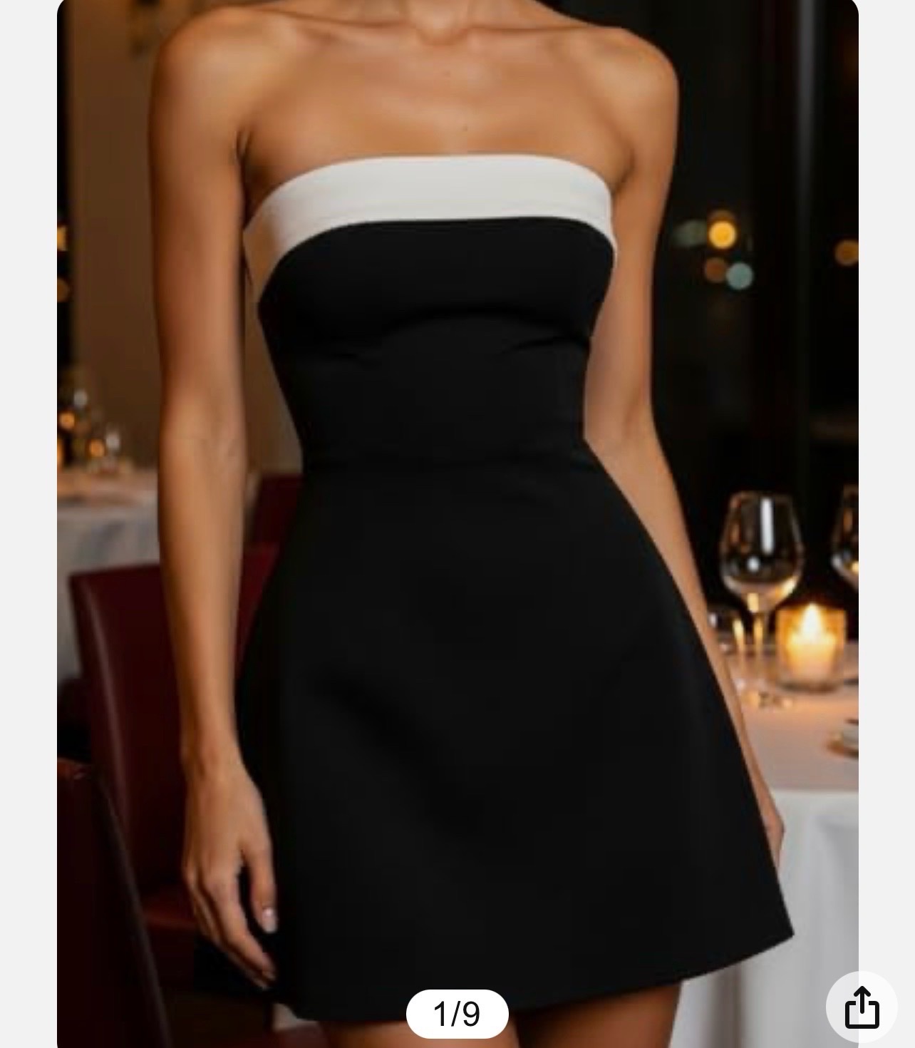 Women's Strapless Tube Dress taille M/L/S