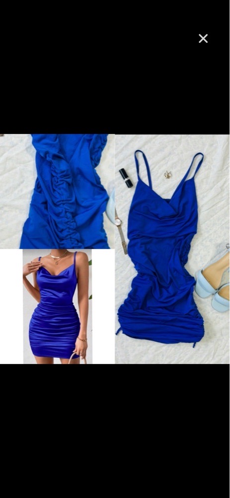 Robe bleue taille M/S elastiquée
