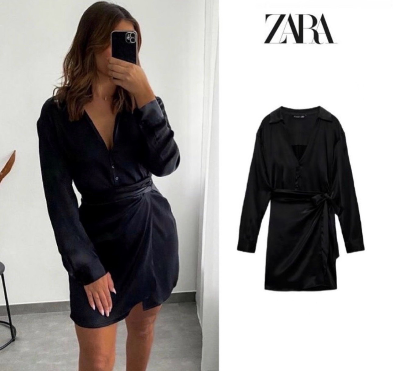 Robe zara noir taille M