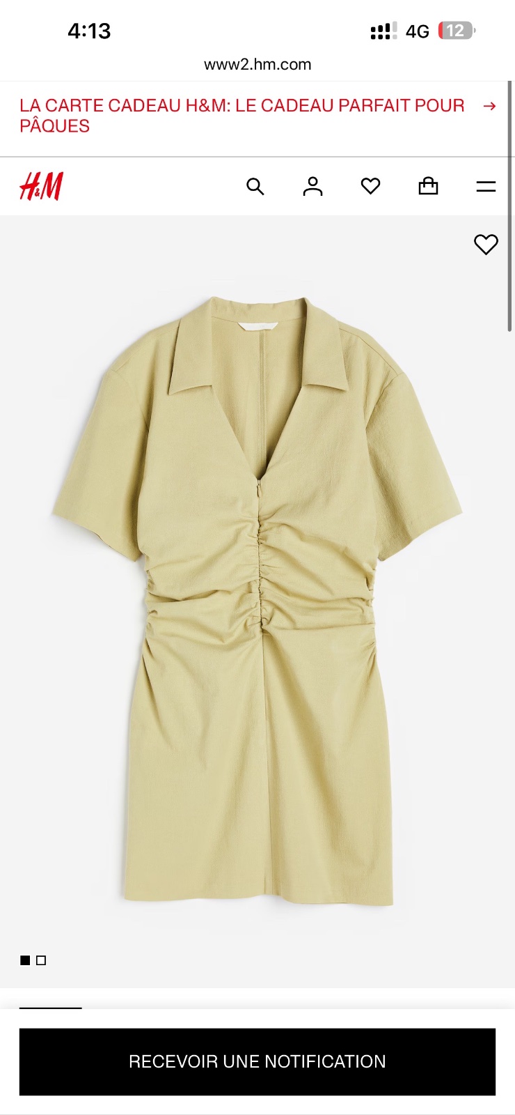 Robe taille S H&M vert pistache 