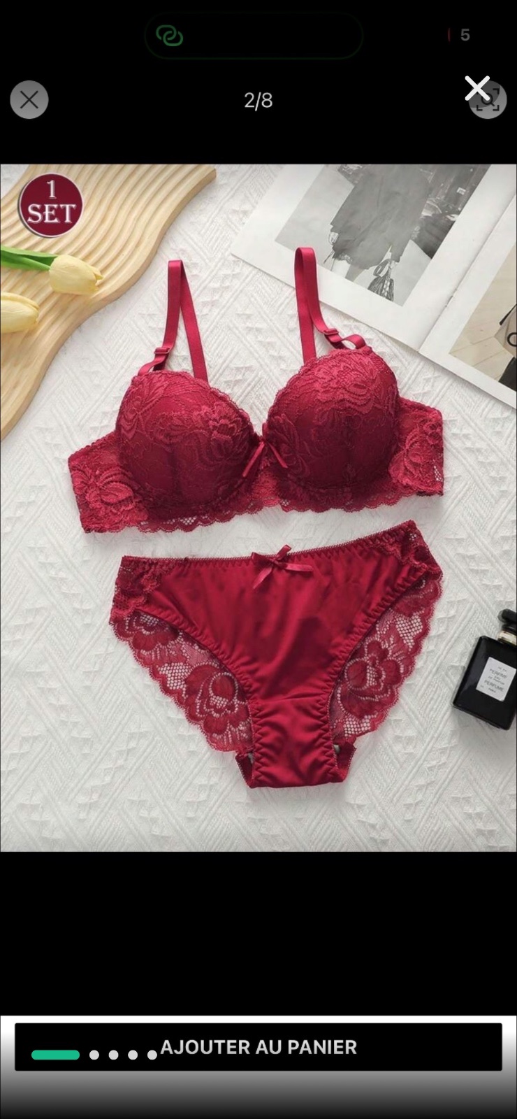 Deux pieces rouge taille M/L
