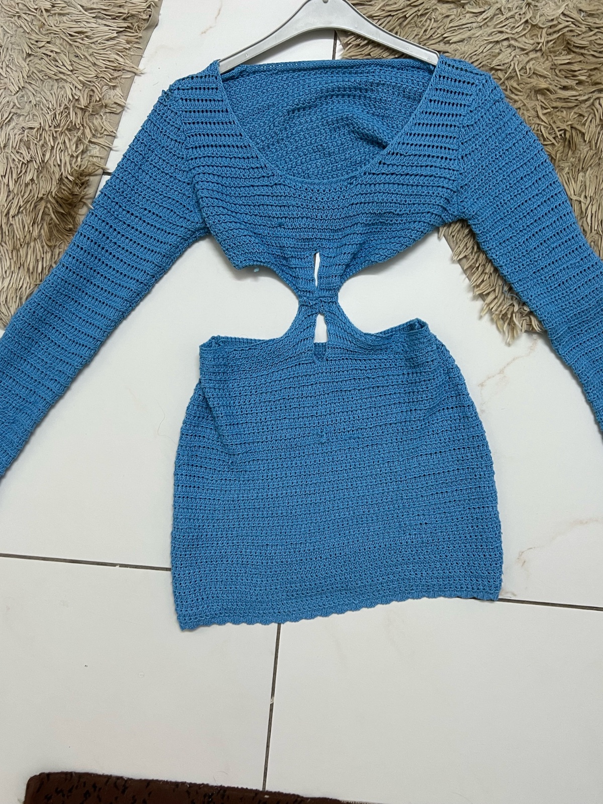 Robe de plage bleue taille M/L