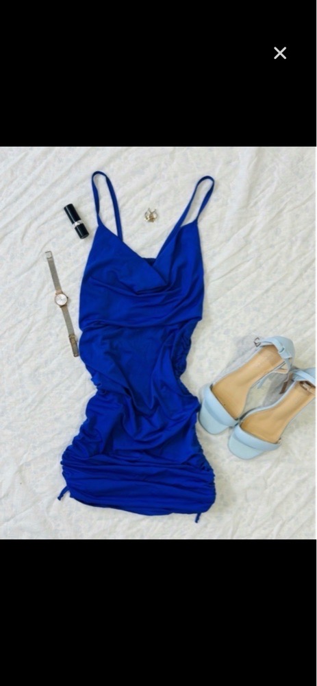 Robe bleue couton taille S/M