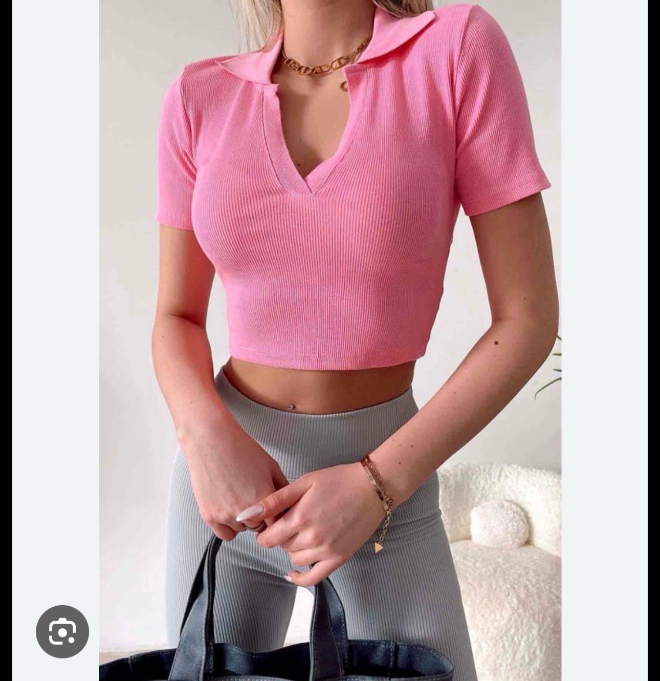 Crop rose zara taille S