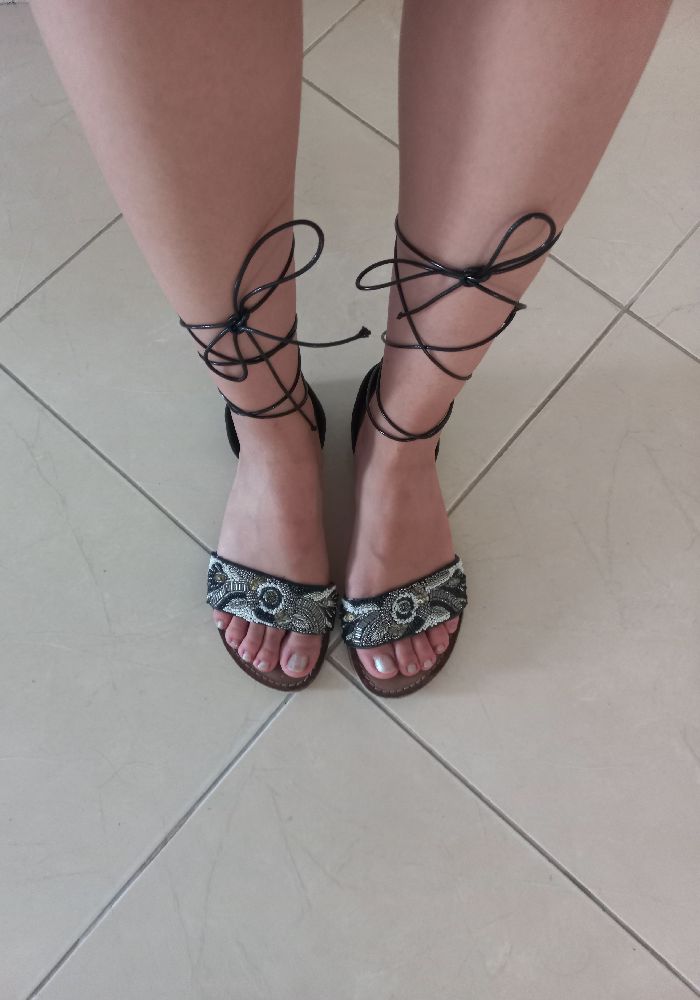 Sandales à lacets 