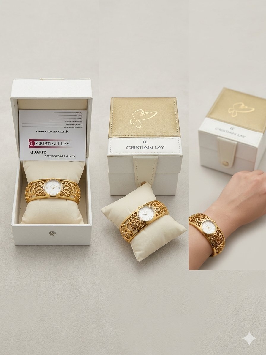 Montre Cristian Lay femme style manchette