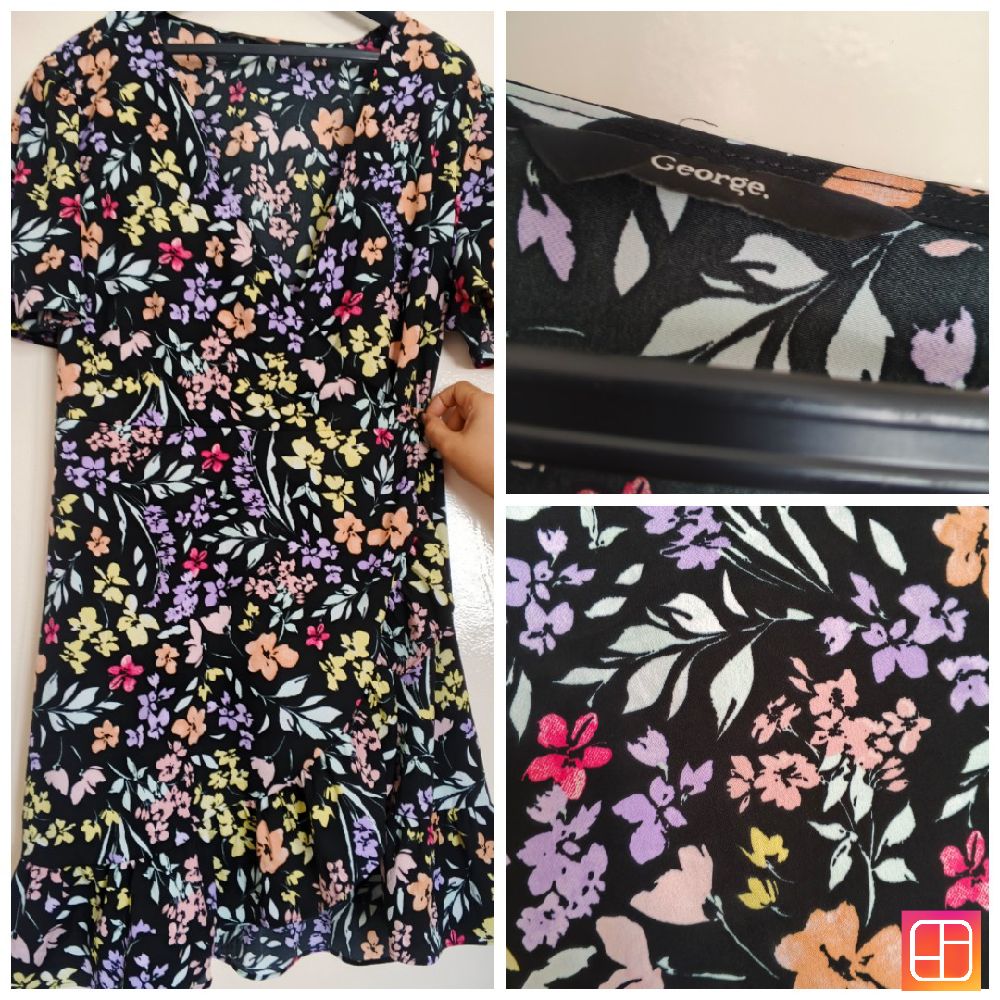 Robe fleurie taille 44  portefeuille  yaserr mhalha 