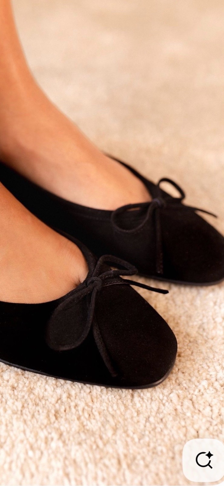 Ballerine en noir velour 