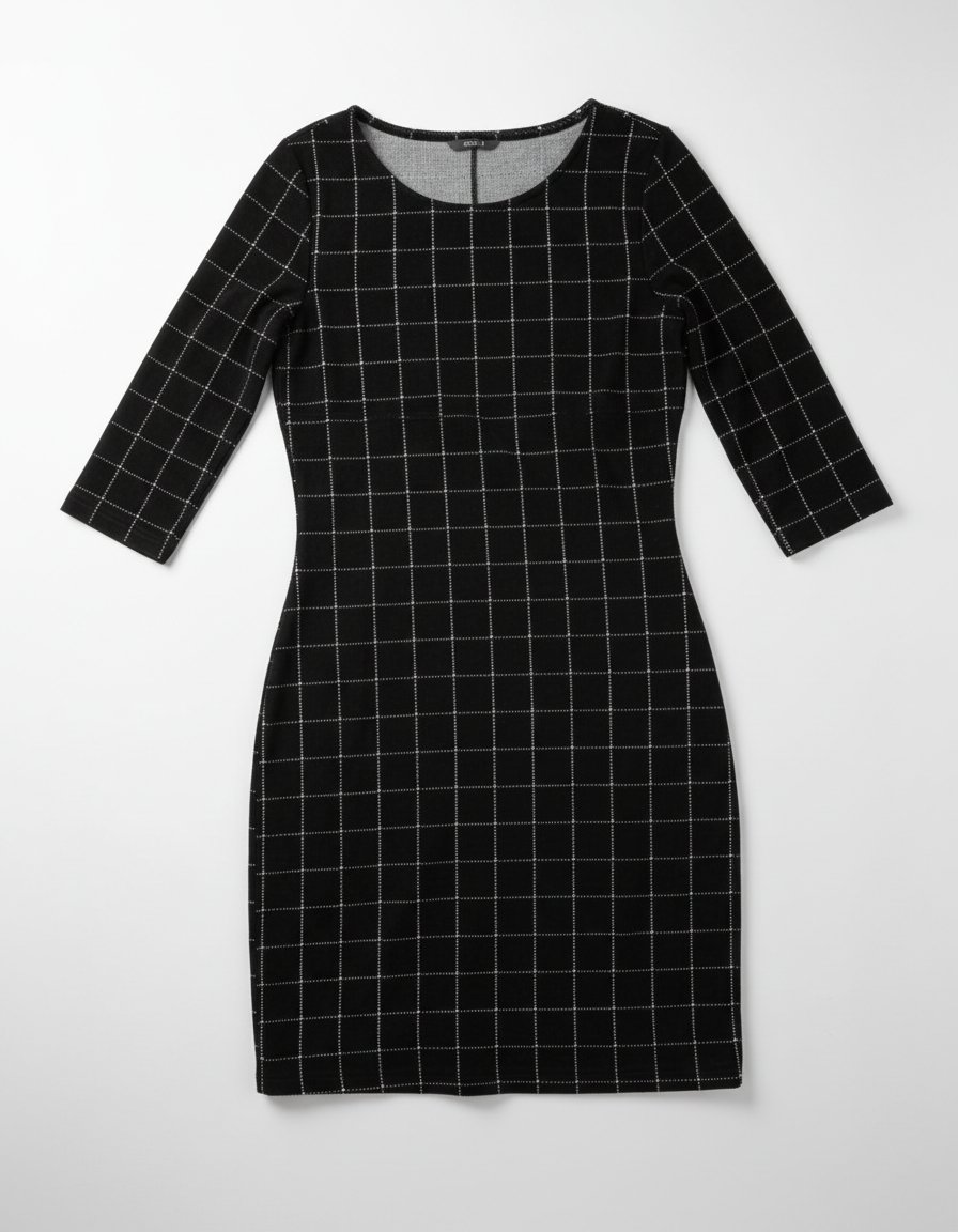 Robe noire à carreaux – Taille S