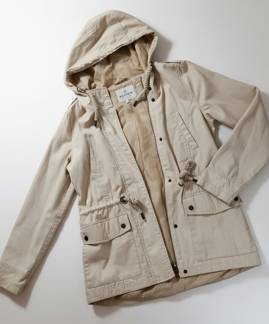 Veste beige à capuche Review – Taille 38