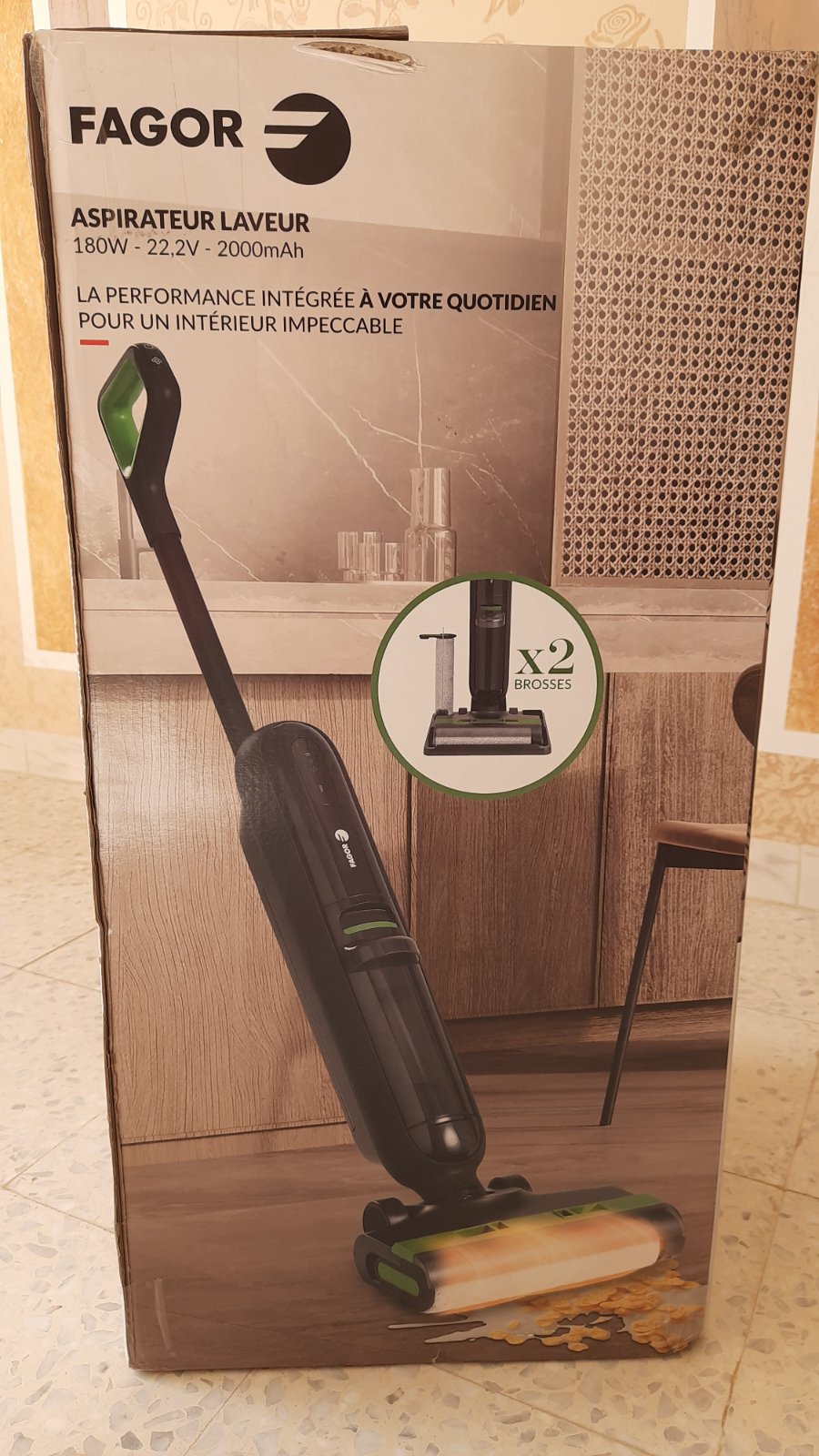 Aspirateur Laveur FAGOR Sans Fil – 180W