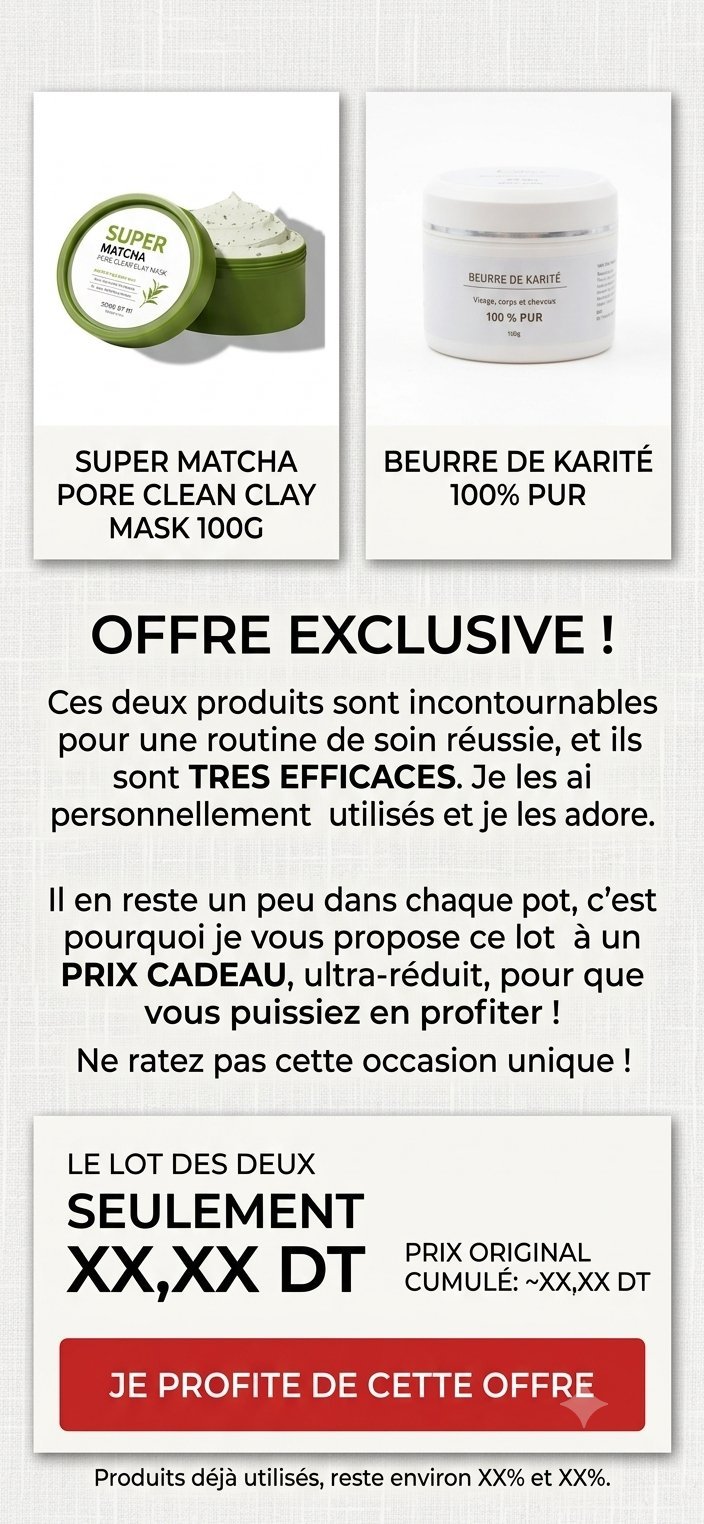 Masque super matcha authentique et beurre de karité karina