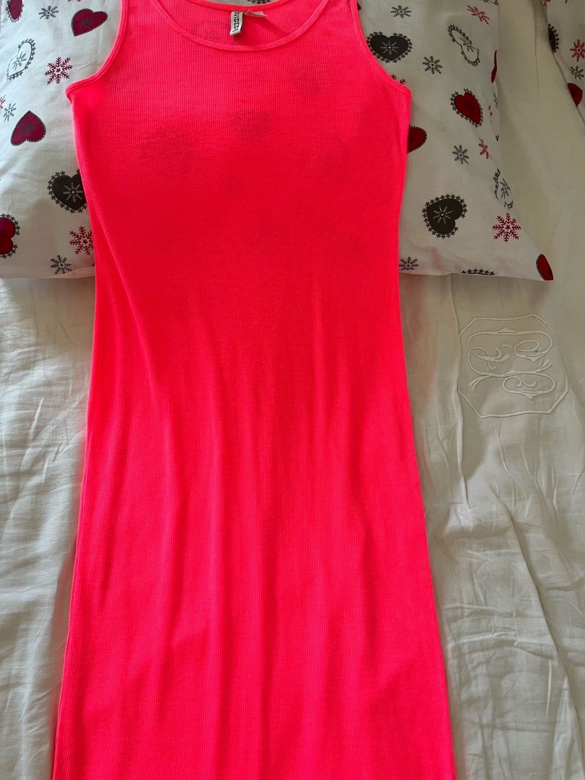 Robe de plage en coton rose 
