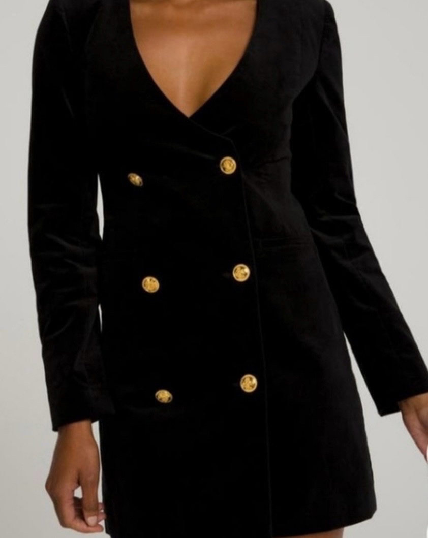 Robe blazer en velours 