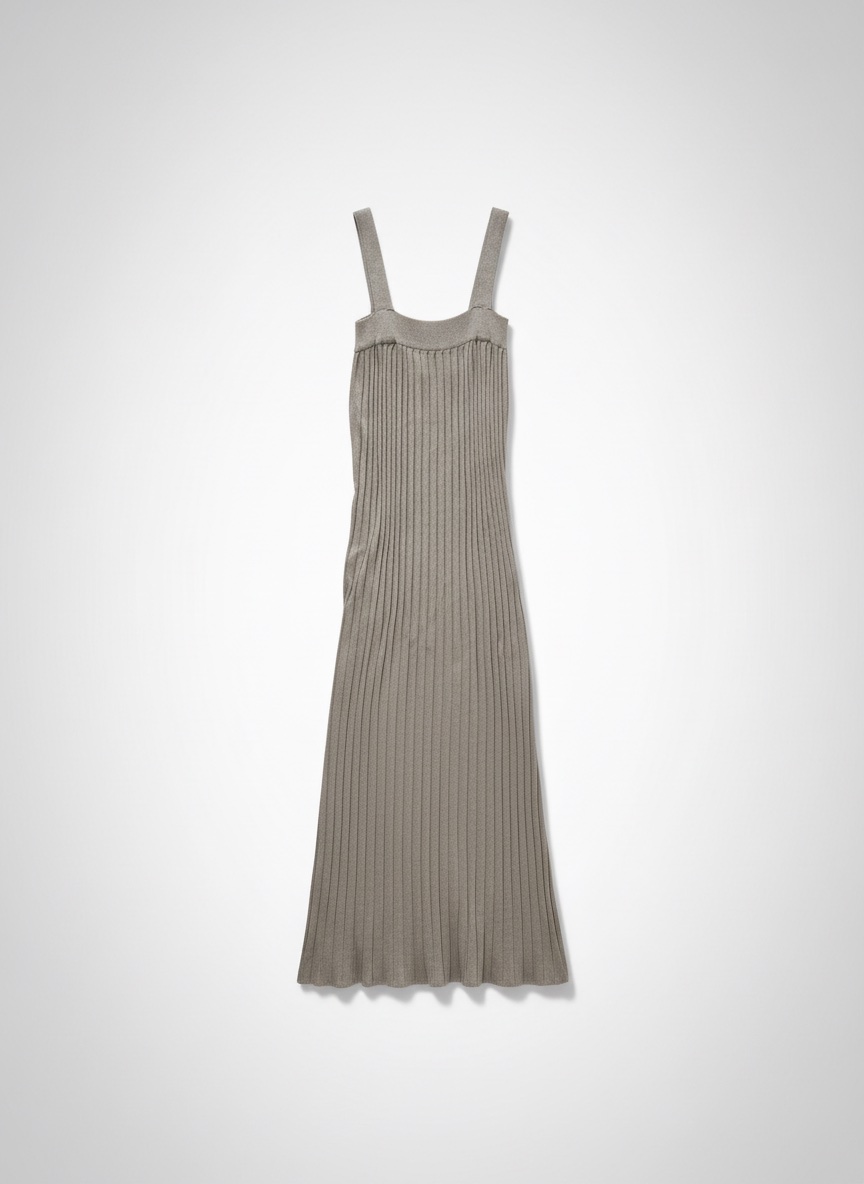 Robe doree plisee tissu brillant 
