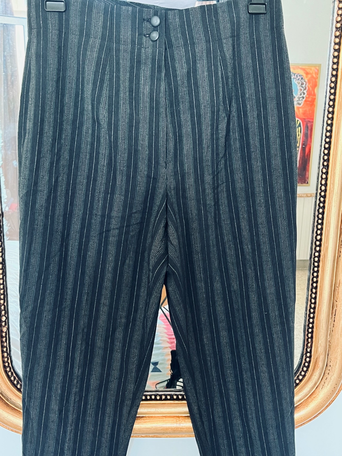 Pantallon taille haute gris anthracite noir 
