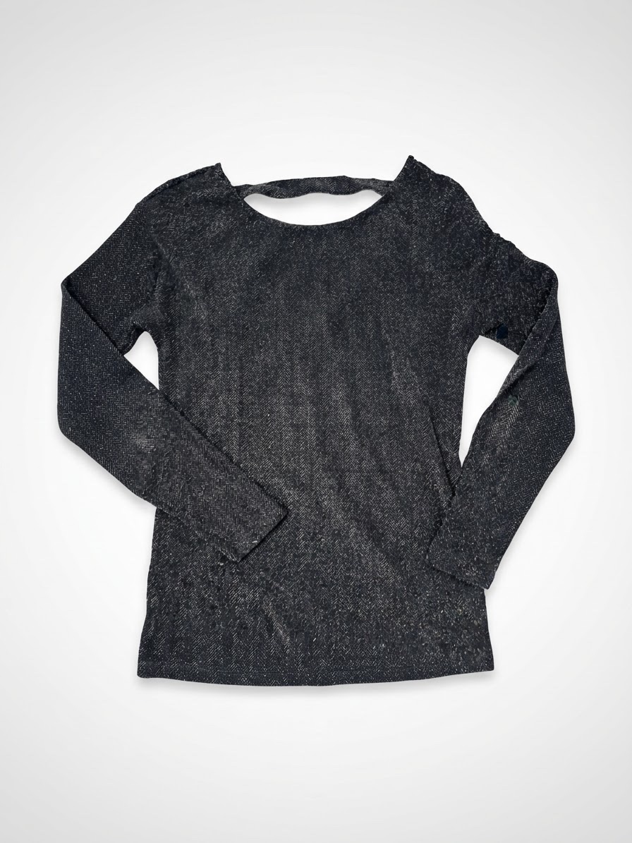 Pull brillant dos en v 