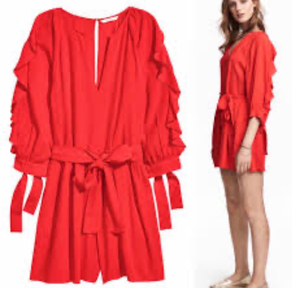 Combi short rouge vif 