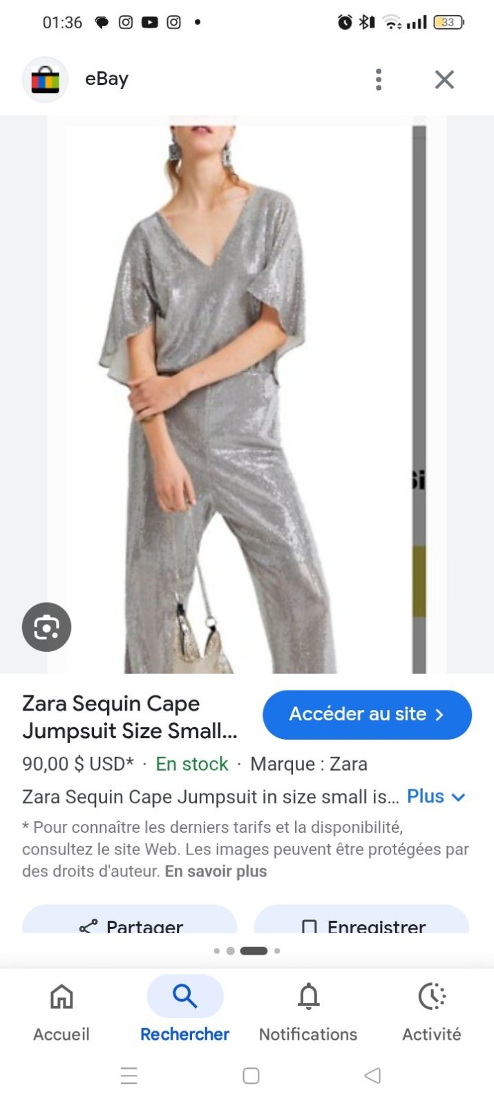 Jumpsuit Zara taille s