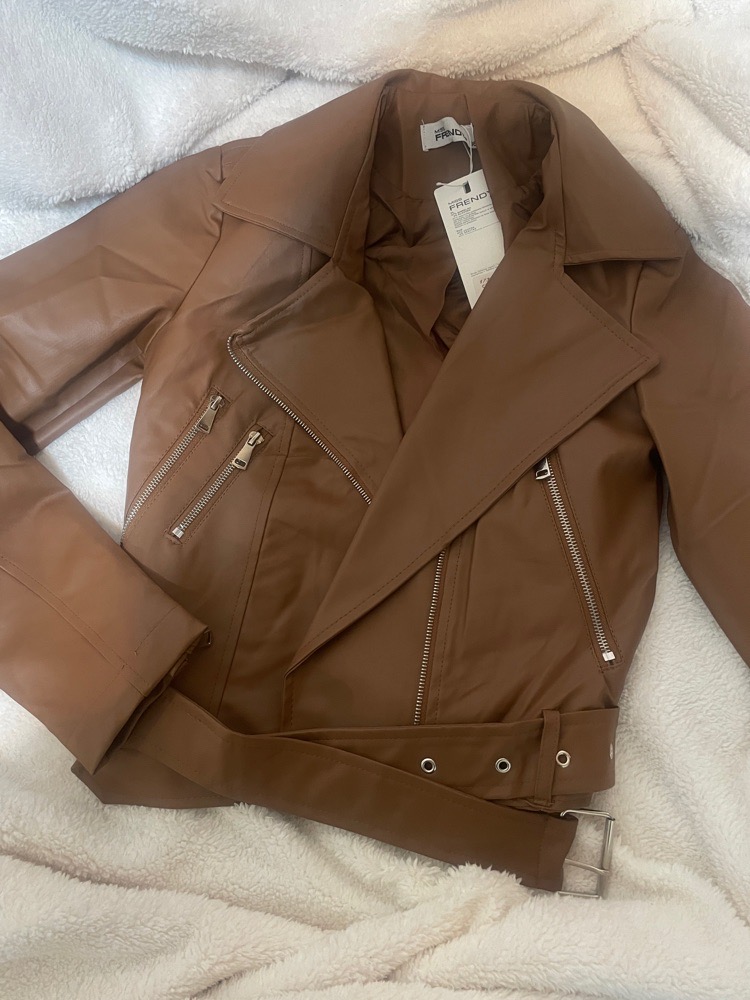 Veste marron en cuir