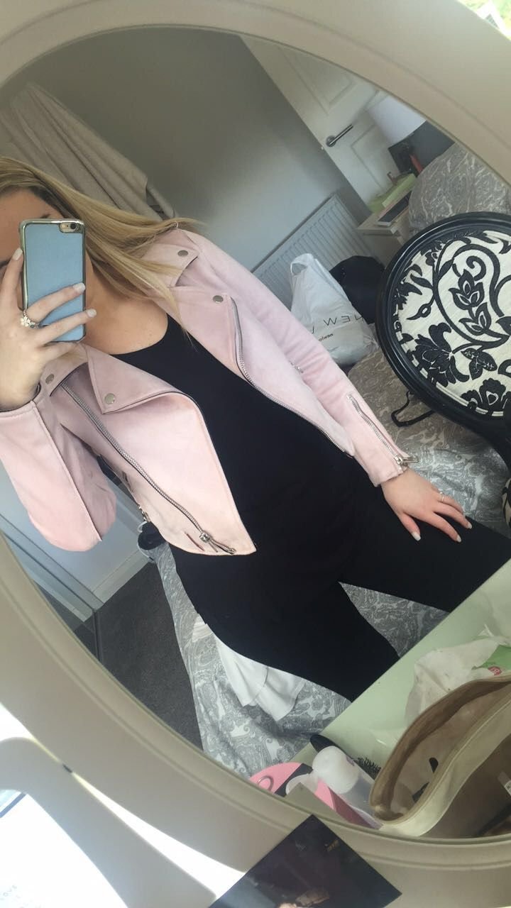 Veste rose daim 