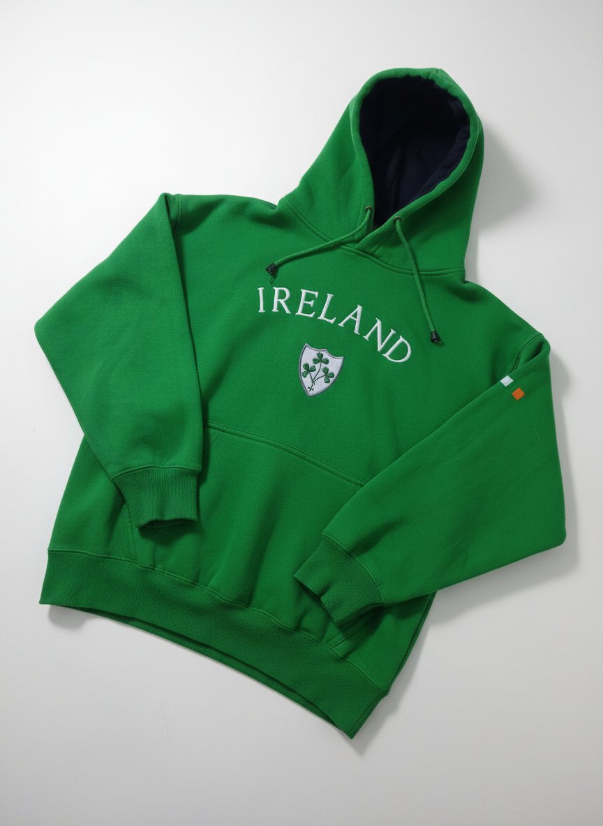 Capuche pour enfant de couleur verte avec le logo "Ireland", 