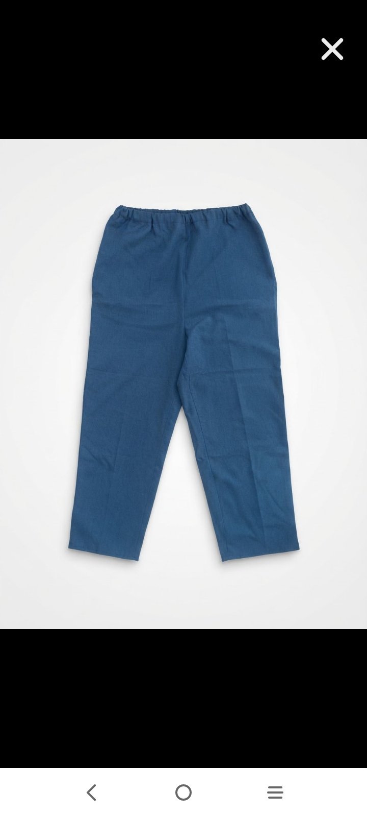 Pantalon fluide bleu canard ou (bleu pétrole) à taille élastique 