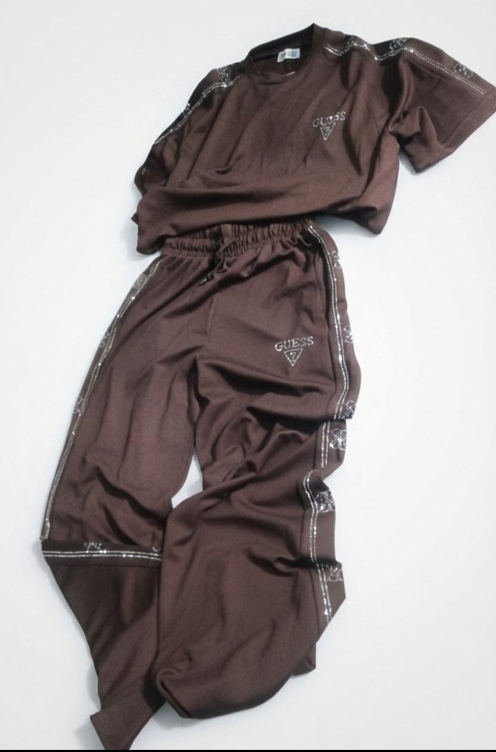 Set marron strassé 