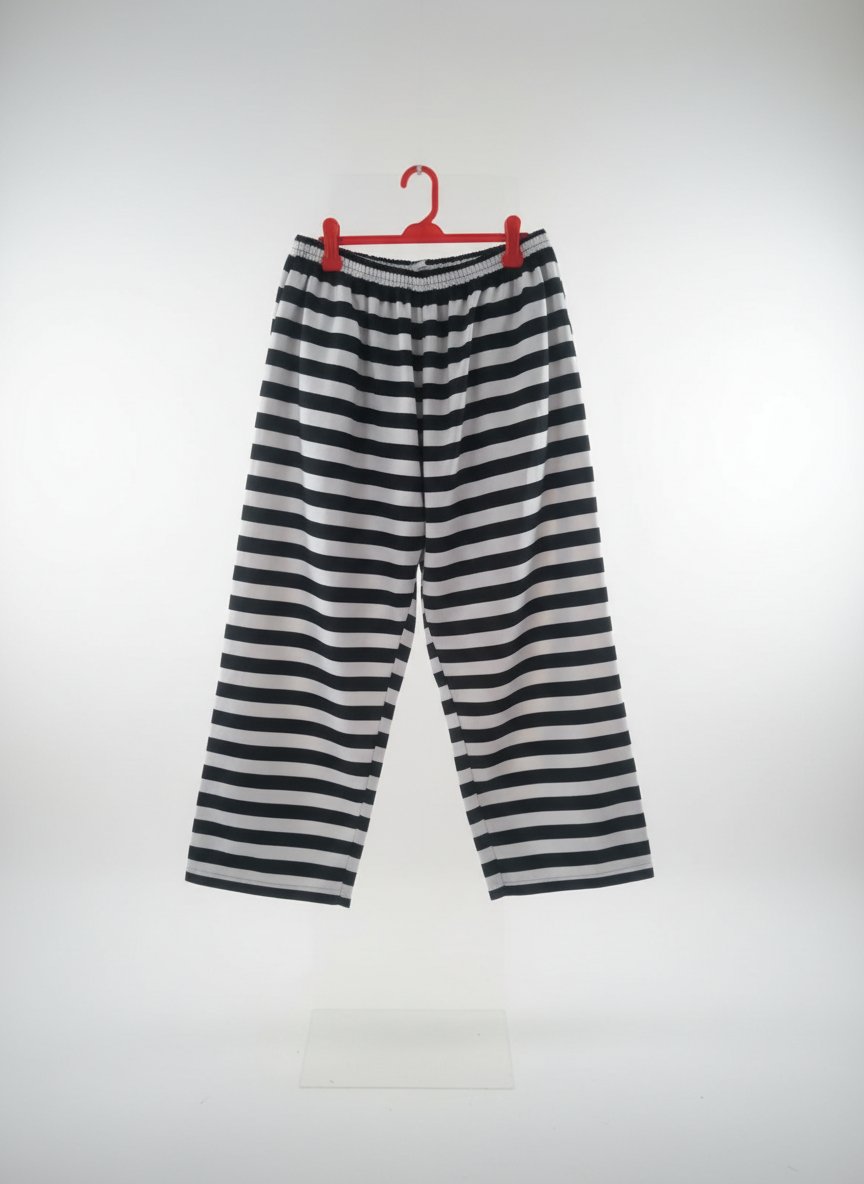 Pantalon large rayé noir et blanc over size 