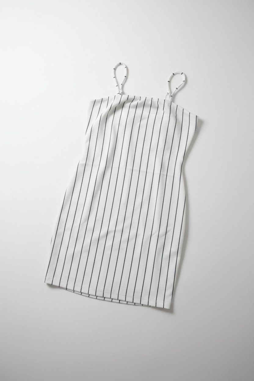Robe d'été rayée blanc et noir taille L