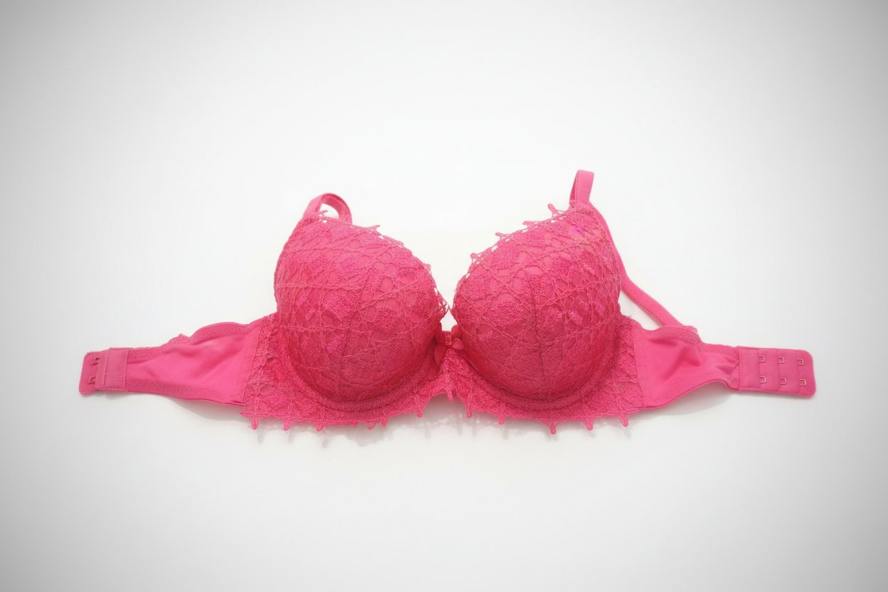 Soutien à gorge en dentelle rose taille 42/C