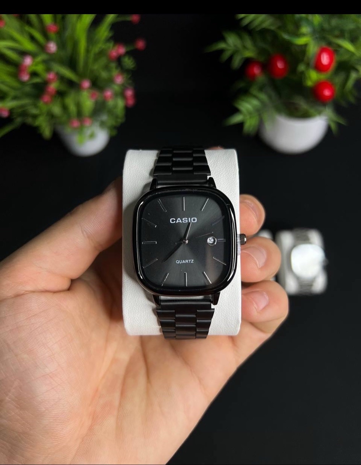 Casio quartz square tous noir