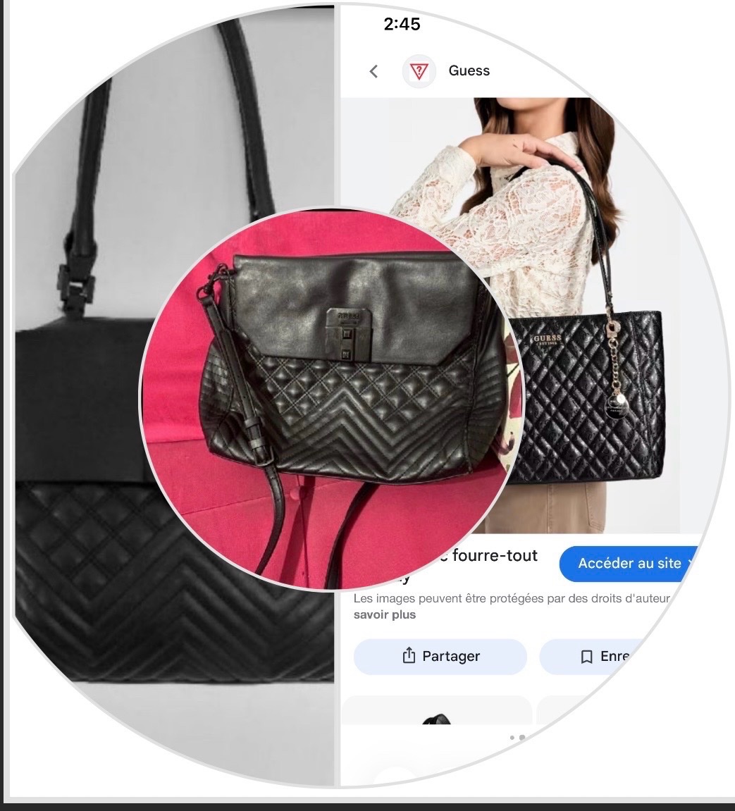 Sac noir guess authentique