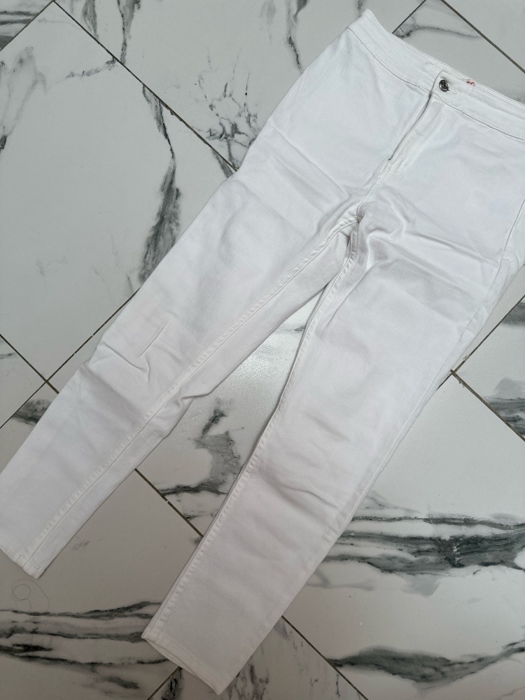 Pantalon sigarette blan