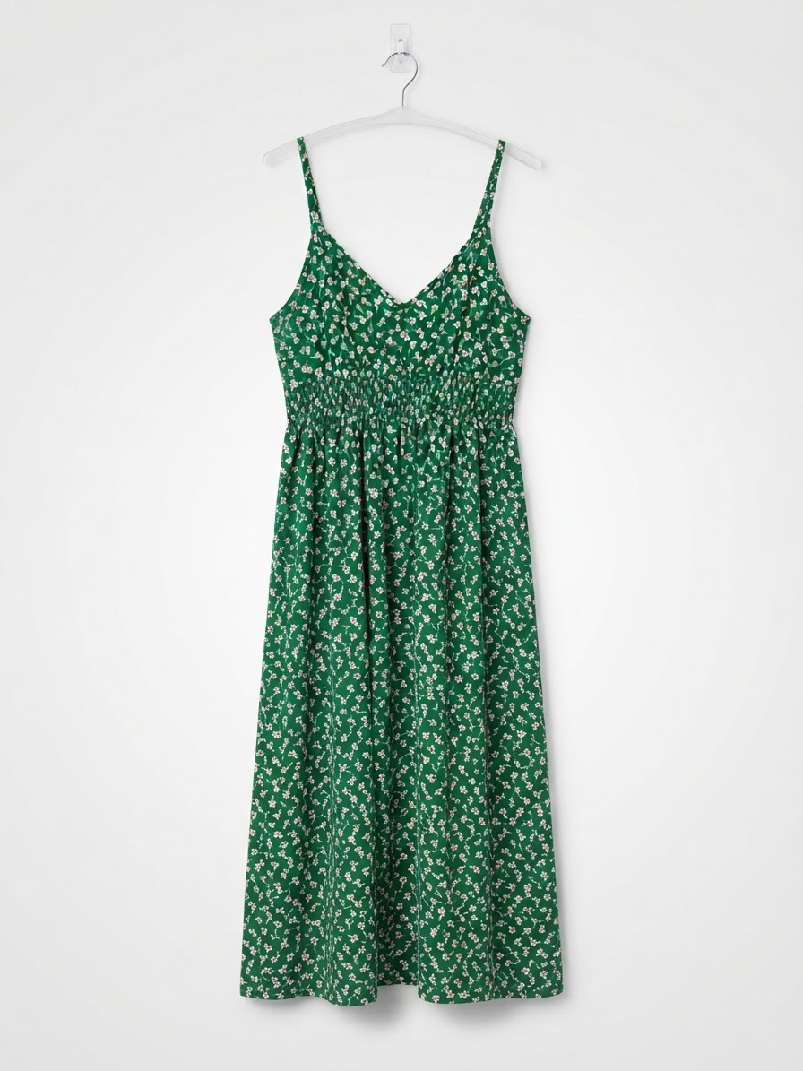 Robe Verte fleuris 