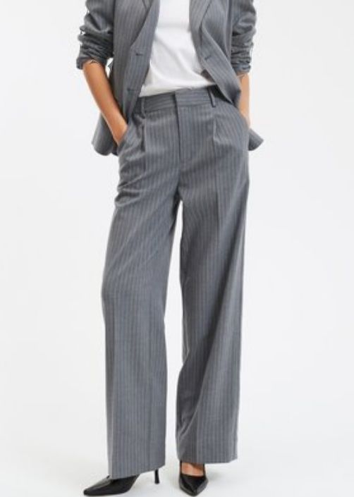 Pantalon large gris taille 42