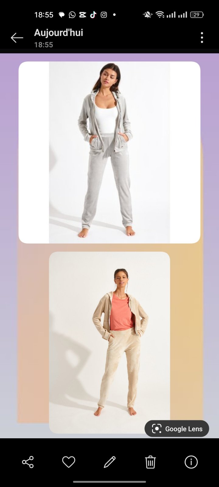 Un lot de deux pantalon velours gris clair et beige taille XS neuf de marque banana moon