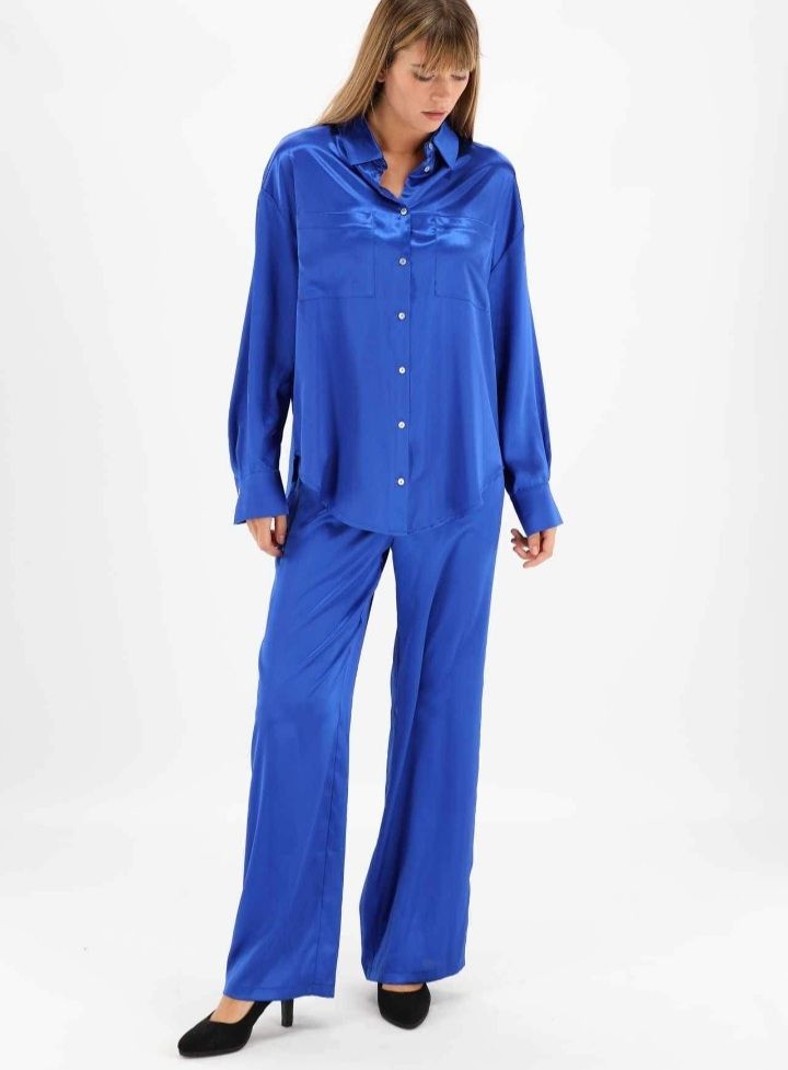 Chemise satin beu roi taille 38