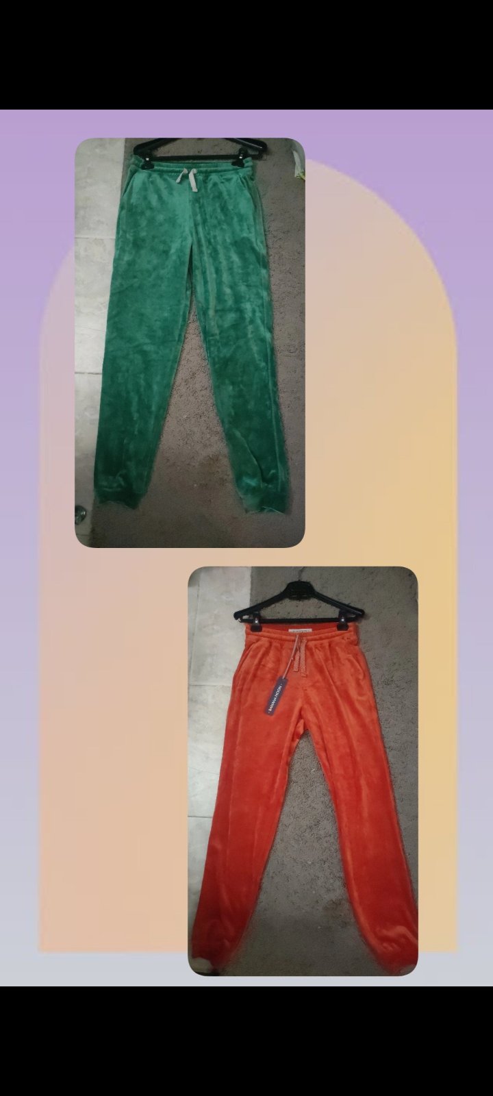 Un lot de deux pantalons velours taille S 