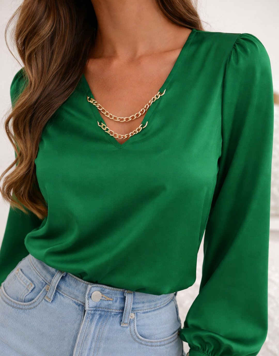 Chemise verte porté qu'une seule fois