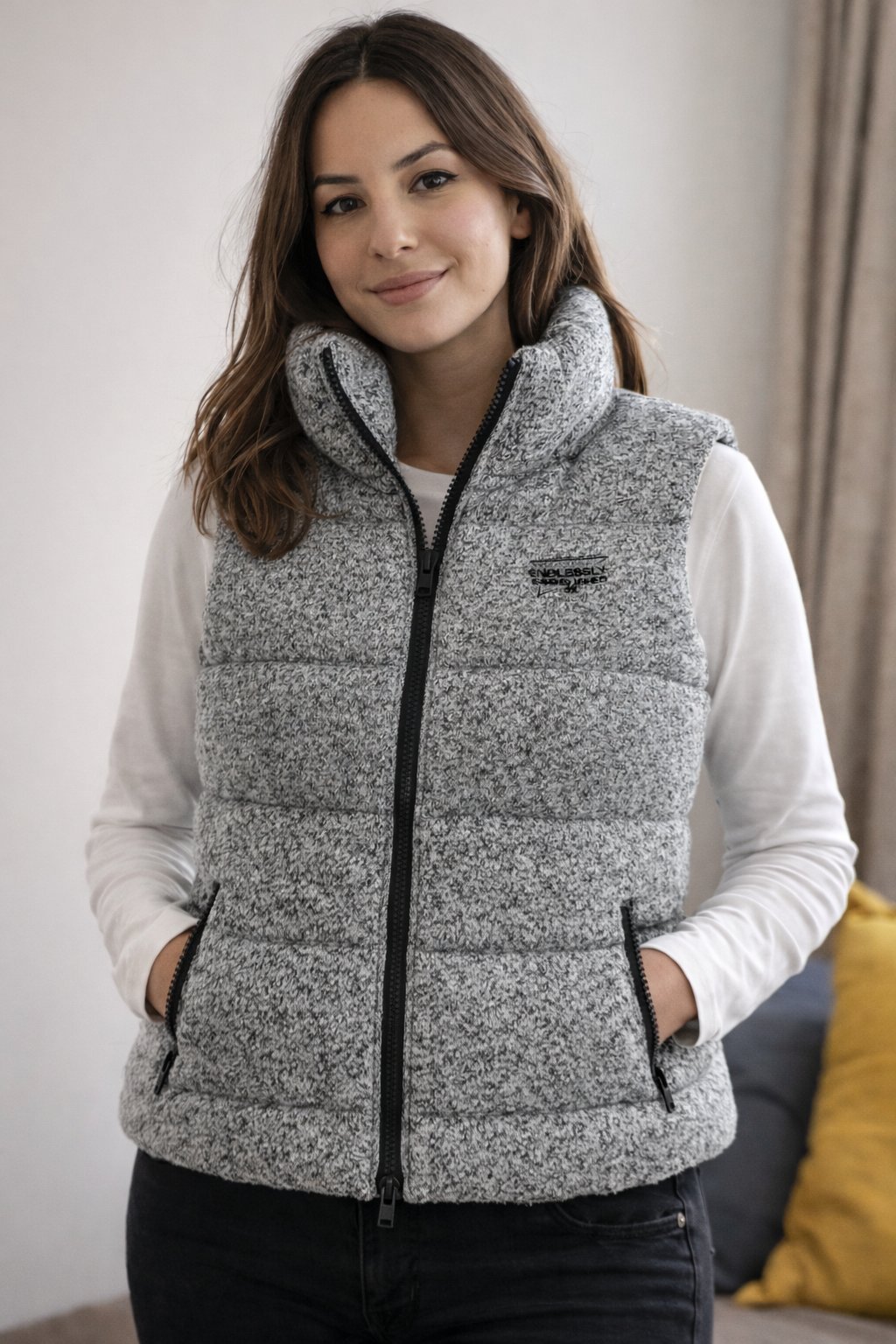 Doudoune gris courte