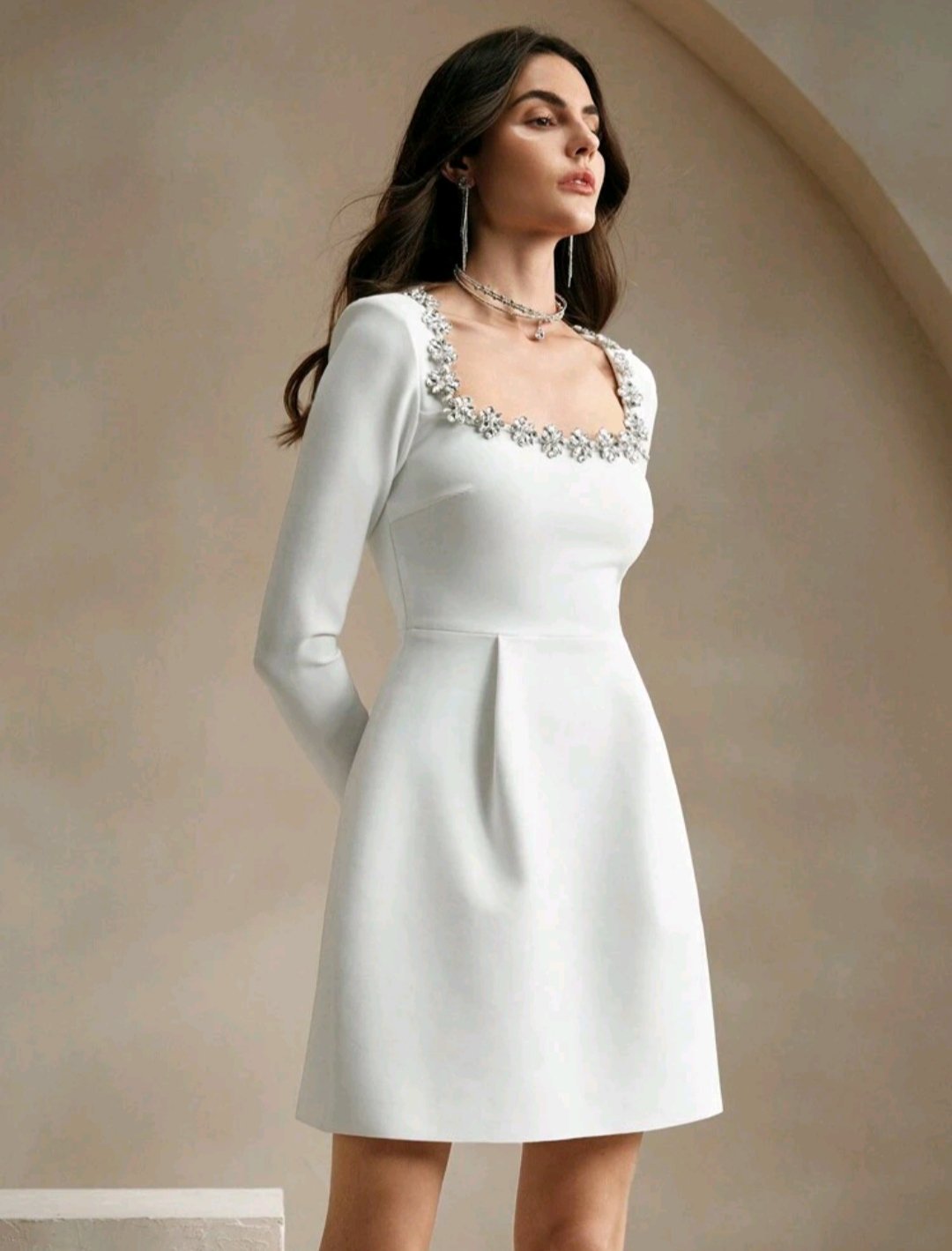 White elegant dress 