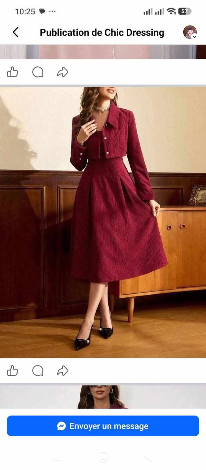Robe rouge élégante 