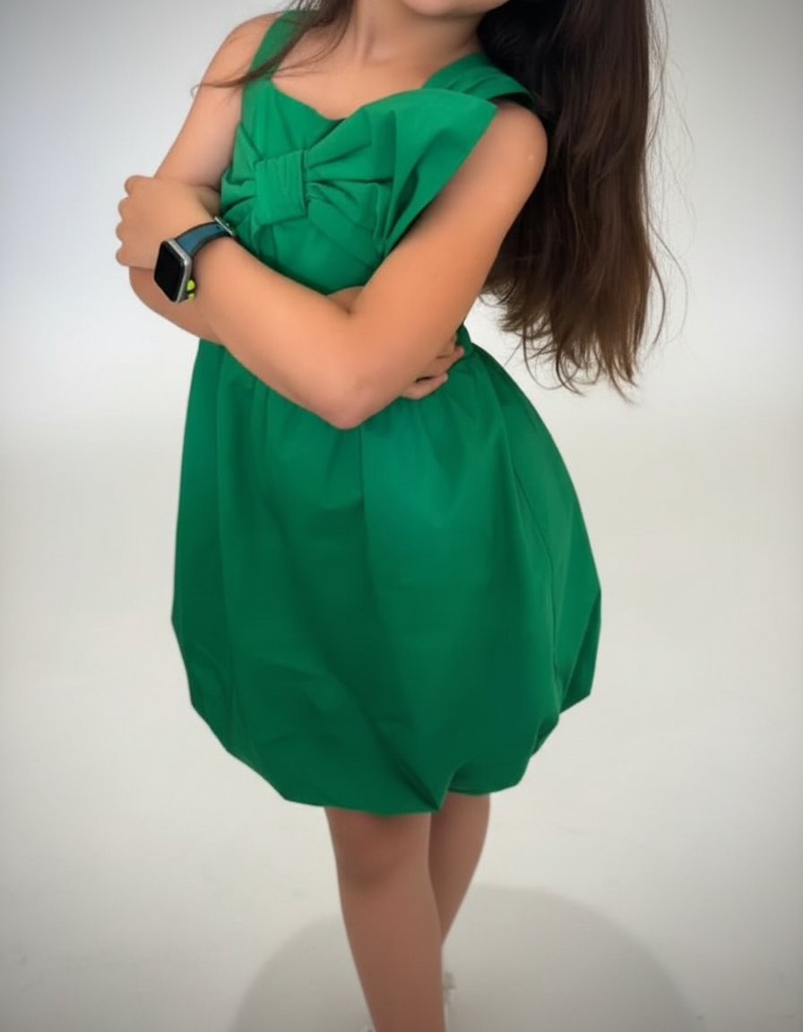 Robe vert zara kids 9 ans